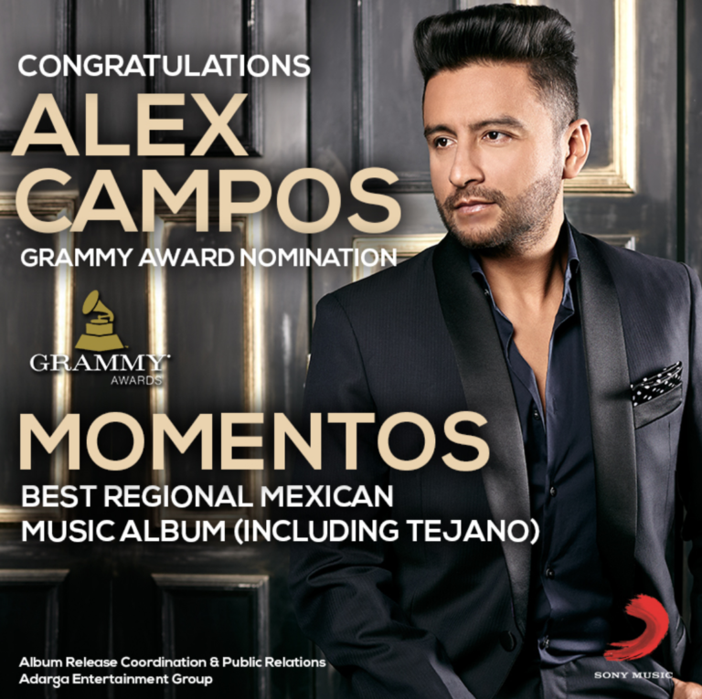 Alex Campos es nominado al GRAMMY en la categoría «Mejor álbum regional